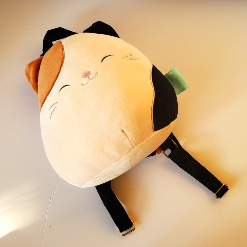 Squishmallows Cam the Cat 10” Stuffed Plush Backpack Zipper Kitten Animal
